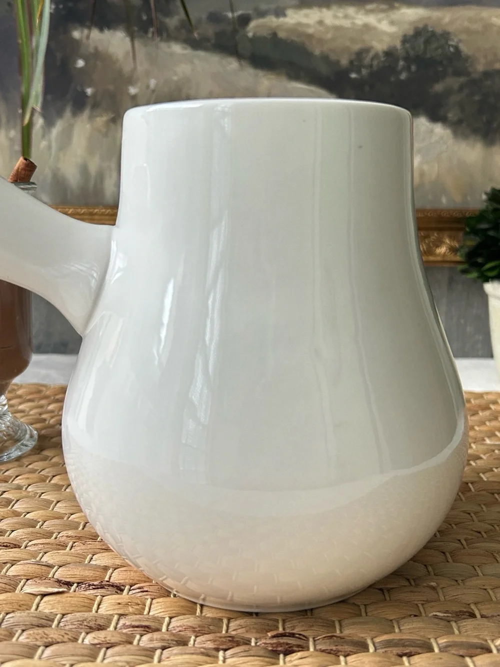 🌴Shapely Williams Sonoma Bonjour Hot Chocolate Ceramic Pot/Pitcher